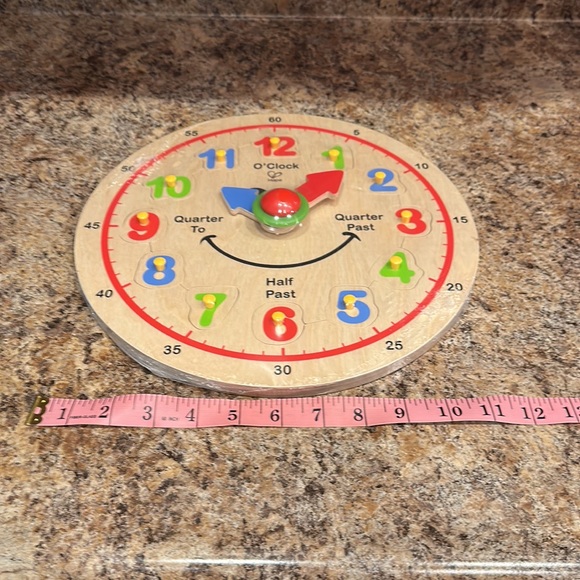 ⏰Hape⏰ Happy Hour Clock Kid's Wooden Time Learning Puzzle - Picture 10 of 10